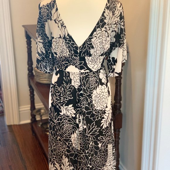 Tibi black and cream floral dress - Picture 4 of 6